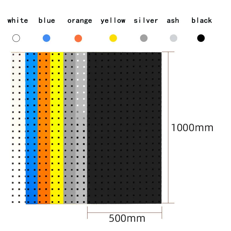 

500mm Wall-Mounted Hole Board Hook Hardware Tool Storage Rack Toolbox Hanging Board Tools Packaging Steel Sheet