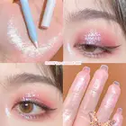 Перламутровые тени для век, стойкие водостойкие, алмазные, с шелкопрядом, карандаш цвета шампанского золота