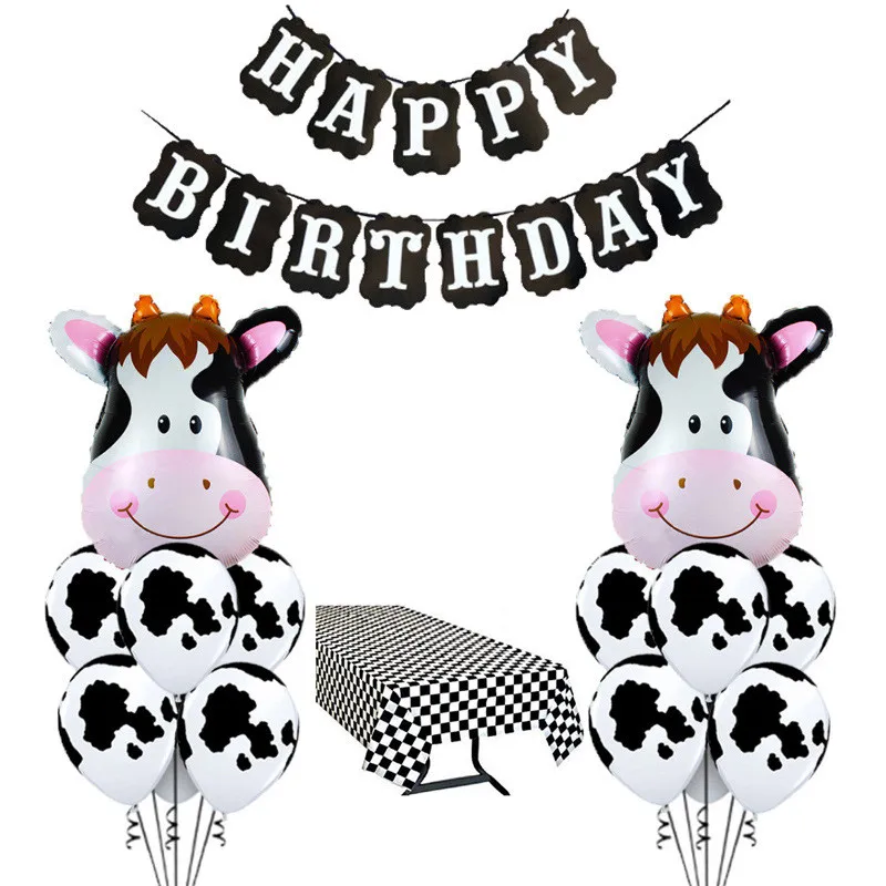 Праздничный набор С Днем Рождения корова тематическая вечеринка на день