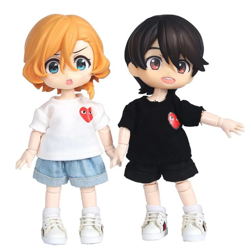 1 шт. милая футболка с рисунком ob bjd Одежда для кукол ob11 obitsu 11 Молли ГСК 1/12