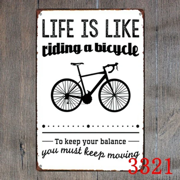 

Metal Painting "life Is Like Bicycle" Wall Art Decor Poster Iron Plate Vintage House Bar Coffee Retro Tin Signs 20*30cm