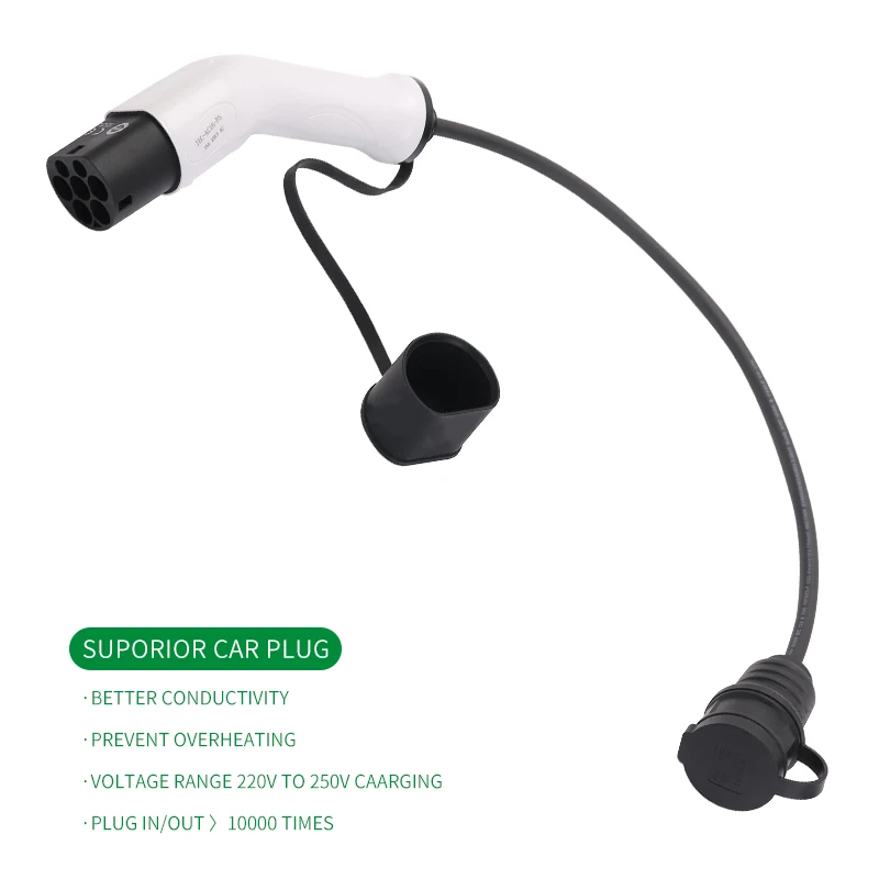 16 А тип 2 зарядка для электромобилей боковой разъем зарядки электромобиля