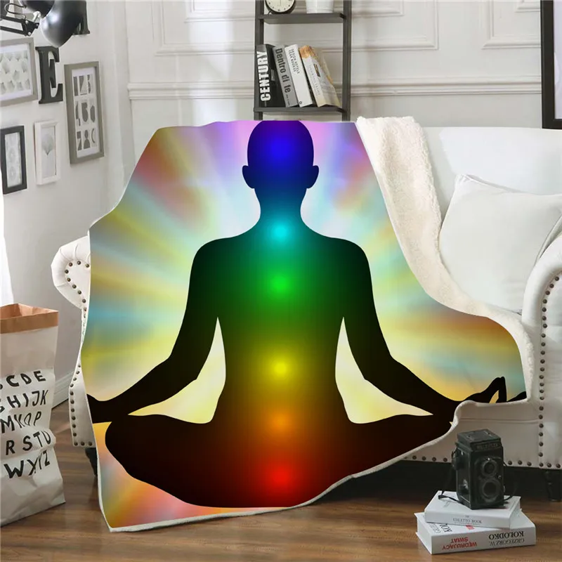 3D цифровая печать религия пледы одеяло индийский буддизм Мандала плюшевый