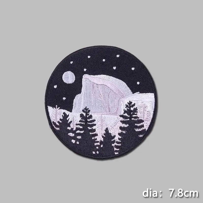 PE4220CT Круглая нашивка для диких походов, путешествий, нашивки с вышивкой для одежды, шляпы ковбоя, тканевые декоративные нашивки с утюгом на одежде, аппликации DII - Цвет: PE4220CT