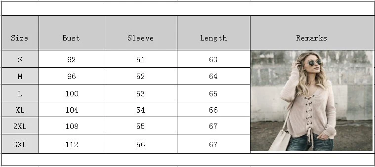 

Europe And America Women Sweater Deep V Neck Long Sleeve Sweater Solid Color Winter Women Sexy Fashion Lace-Up Large Sweater