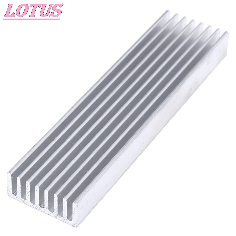 

Extruded Aluminum Heatsink For High Power LED IC Chip Cooler Radiator Heat Sink Drop Ship 100*25*10mm