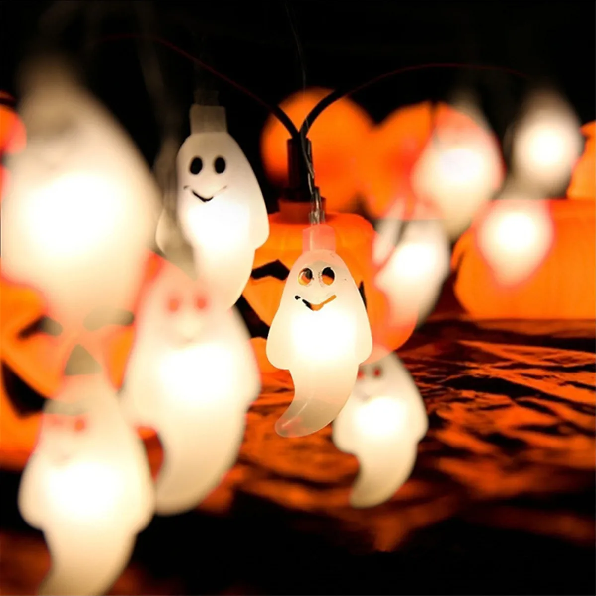 

10/20 LED Halloween Pumpkin Spider Bat Skull String Light Lamp Home Garden Party Outdoor Halloween Decoration Lantern Light