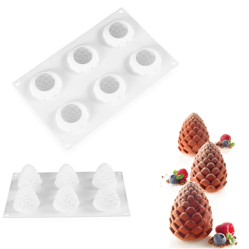 Silicone Pine Cones Cake Mold Mould Chocolate Sugar Bread Cookie Baking Molds | Дом и сад
