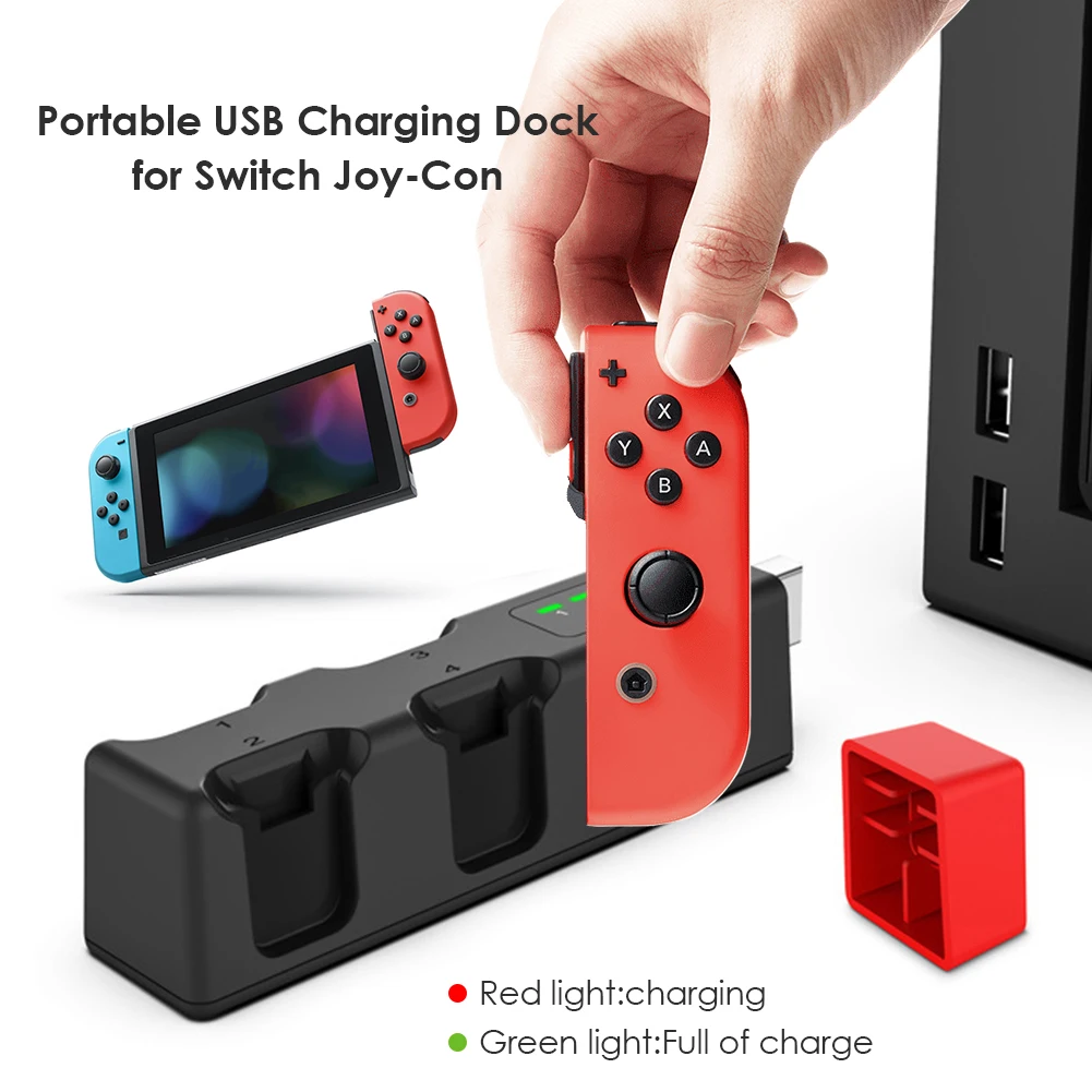 Порты и разъёмы в состоянии 4 контроллер зарядка через USB док-станция для Nintendo Switch