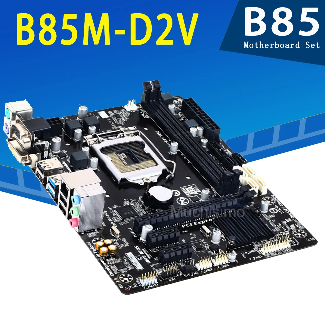 Günstig LGA 1150 Gigabyte B85M-D2V Mainboard Mit Intel Core I5 4590 CPU DDR3 16GB PCI-E 3,0 3,3 GHz 4-core 6MB PC Intel B85 Placa-Mãe