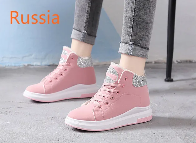 2019 г. новые зимние женские теплые ботинки модные ботильоны на теплом меху уличная