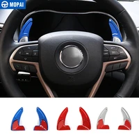 mopai abs car interior steering wheel gear panel paddle shift decoration trim cover stickers for jeep grand cherokee 2014 up