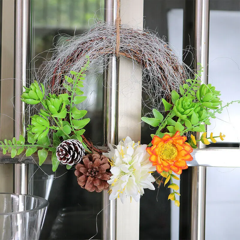

Creative Mini Artificial Flower Garland Home Door Wall Hanging Decoration Fake Wreath Wedding Bridal Tiara Photography Props