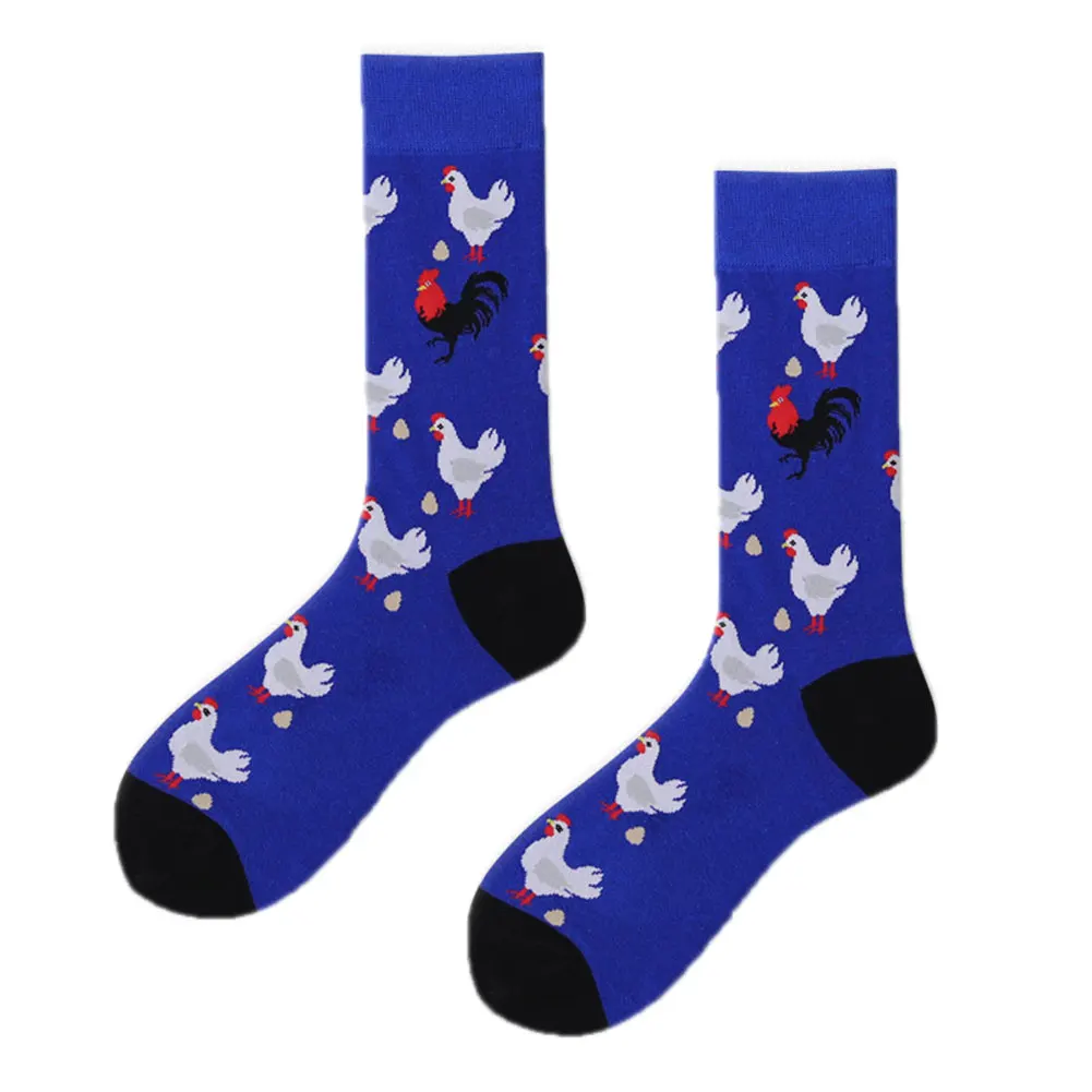 Носки мужские с мультяшным принтом Фламинго свиньи Спортивные Повседневные