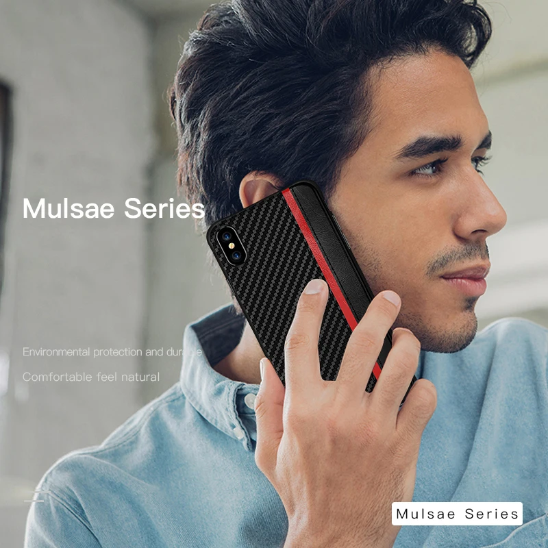 Slim Ultra-thin Case For iPhone X XS Max XR 7 8 6 6S Plus Carbon Fiber Luxury Business Cover iPhoneX iPhone7 iPhone6 iPhone11 On |