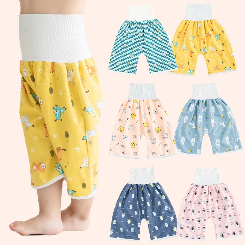 

Baby Diaper Skirt Shorts 2 in 1 Waterproof Reusable Baby Training Skirts Pants Nappy Urination Skirts Infant Learning Pants