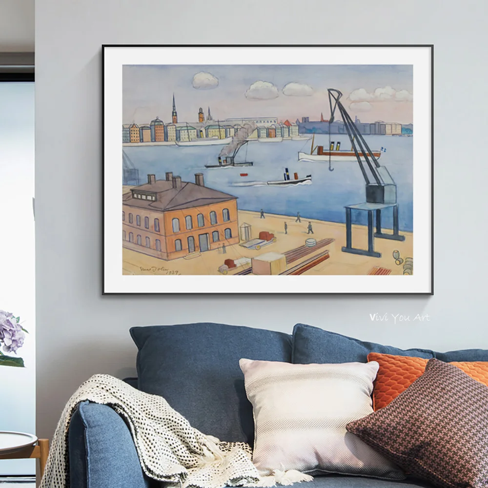 Goedkoop Einar Jolin Klassieke Landschap Poster Pure Handgemaakte Kunst Canvas Schilderij Muur Foto Voor Woonkamer Oosterse Home Decor