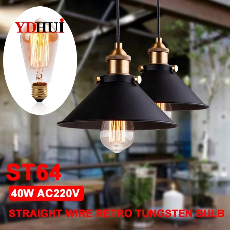 Электрическая лампочка эдисона светильник W лампа накаливания Стекло лампы