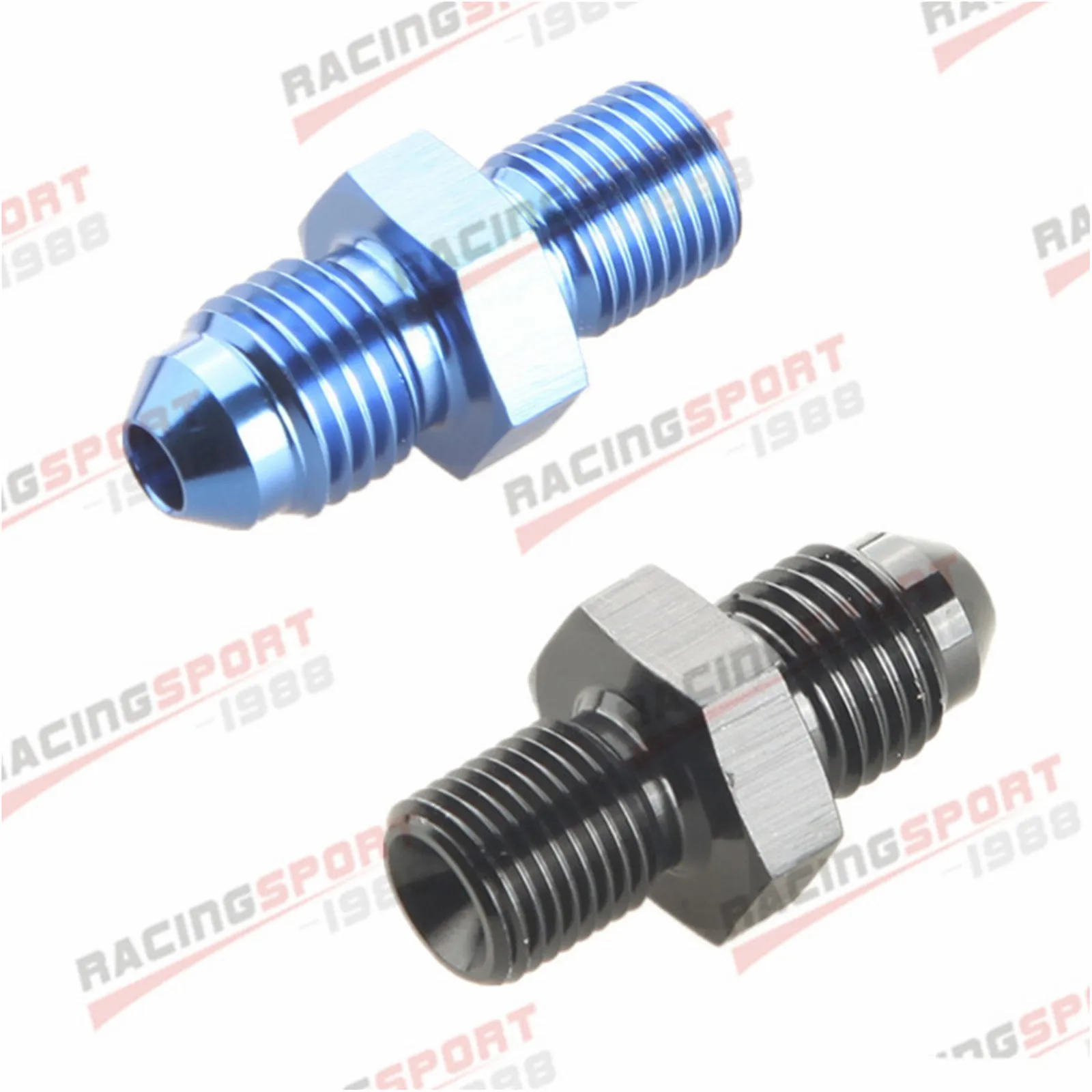 

-4AN AN4 Male Flare To M12x1.25 Metric Straight Fitting Black/Blue