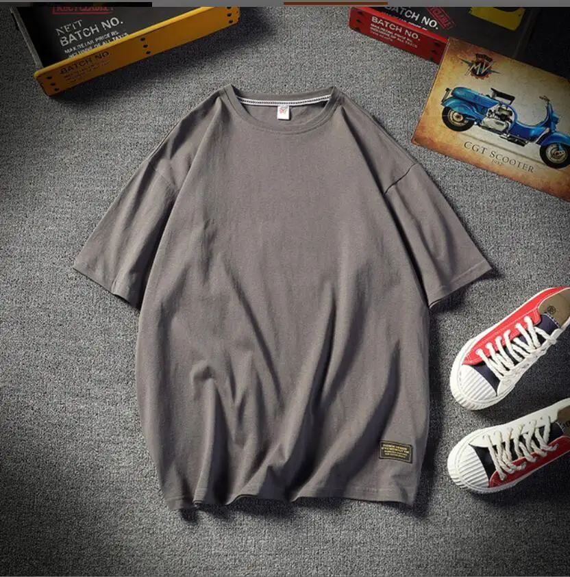 

2019 New Summer Men T-shirts Solid Color Slim Fit Short Sleeve T Shirt Mens New O-neck Tops Basic TShirts Brand Clothing