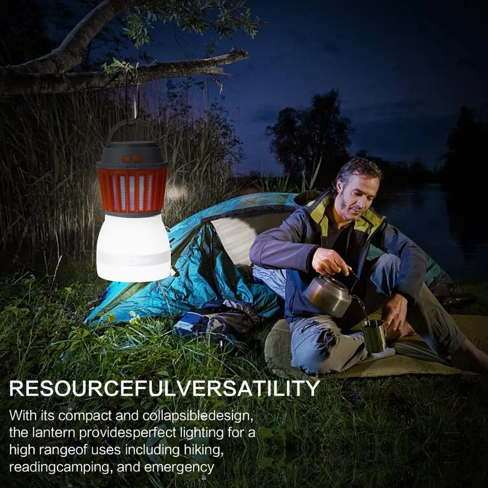 IP67 Водонепроницаемый открытый светодиодный комаров убийца Кемпинг лампы USB 2 в 1