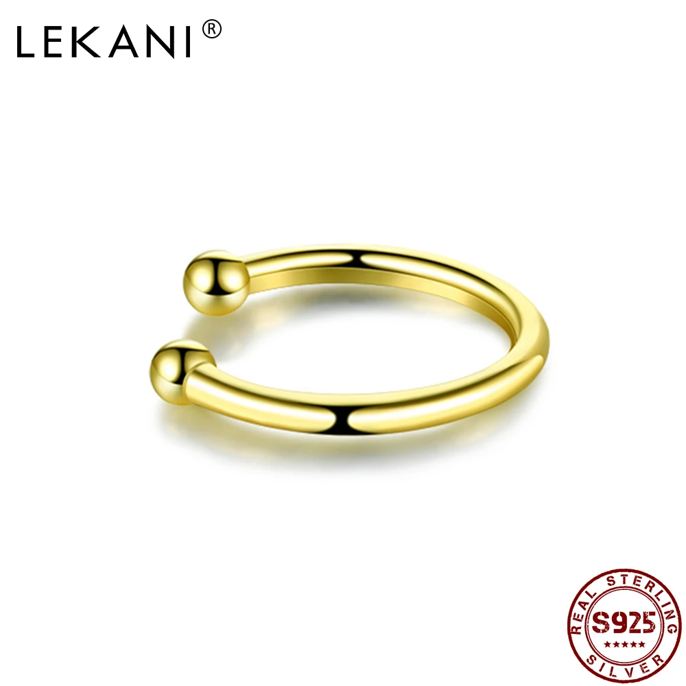 

LEKANI 1 PC 925 Sterling Silver Single Clip Earrings Round Shaped Earring For Women Wedding Gift To Lover Hot Fine Jewelry