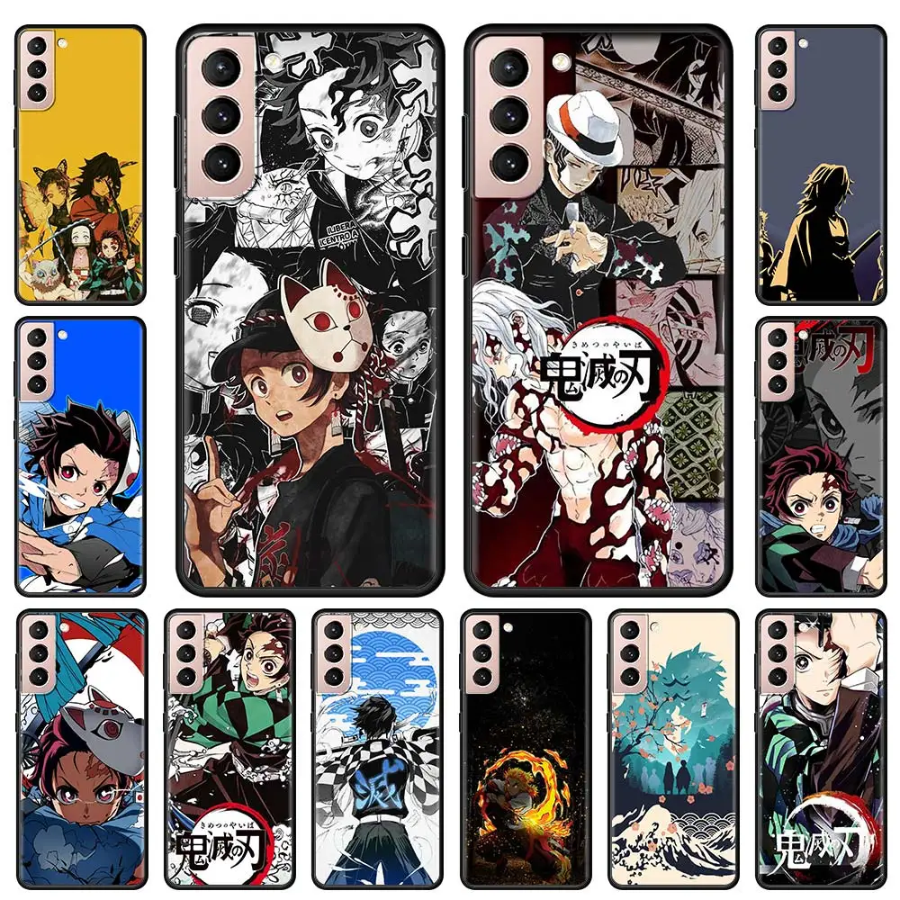

Cartoon Demon Slayer Silicone Phone Case Cover for Samsung Galaxy S21 S20 Ultra S10 Lite S9 S8 Plus S20 FE S10e Soft Funda Coque