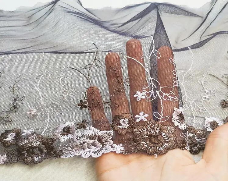 1 метр красочные ткани Вышивка Кружева отделка ленты DIY одежды Свадебные оберточная Ткань DIY материалы