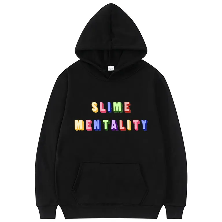 

Slime Mentality Font Print Hoodie Youngboy Never Broke Again Oversized Hip Hop Streetwear Men Women Black Hoodies Couple Clothes