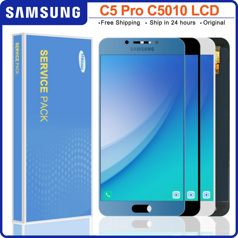 Super AMOLED экран для Samsung Galaxy c5 pro c5010 ЖК-дисплей сенсорный дигитайзер Сенсорное
