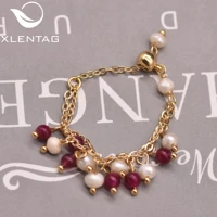 xlentag pure natural freshwater pearl rings wedding birthday gifts natural womens rings handmade cute jewelry gifts gr0269a