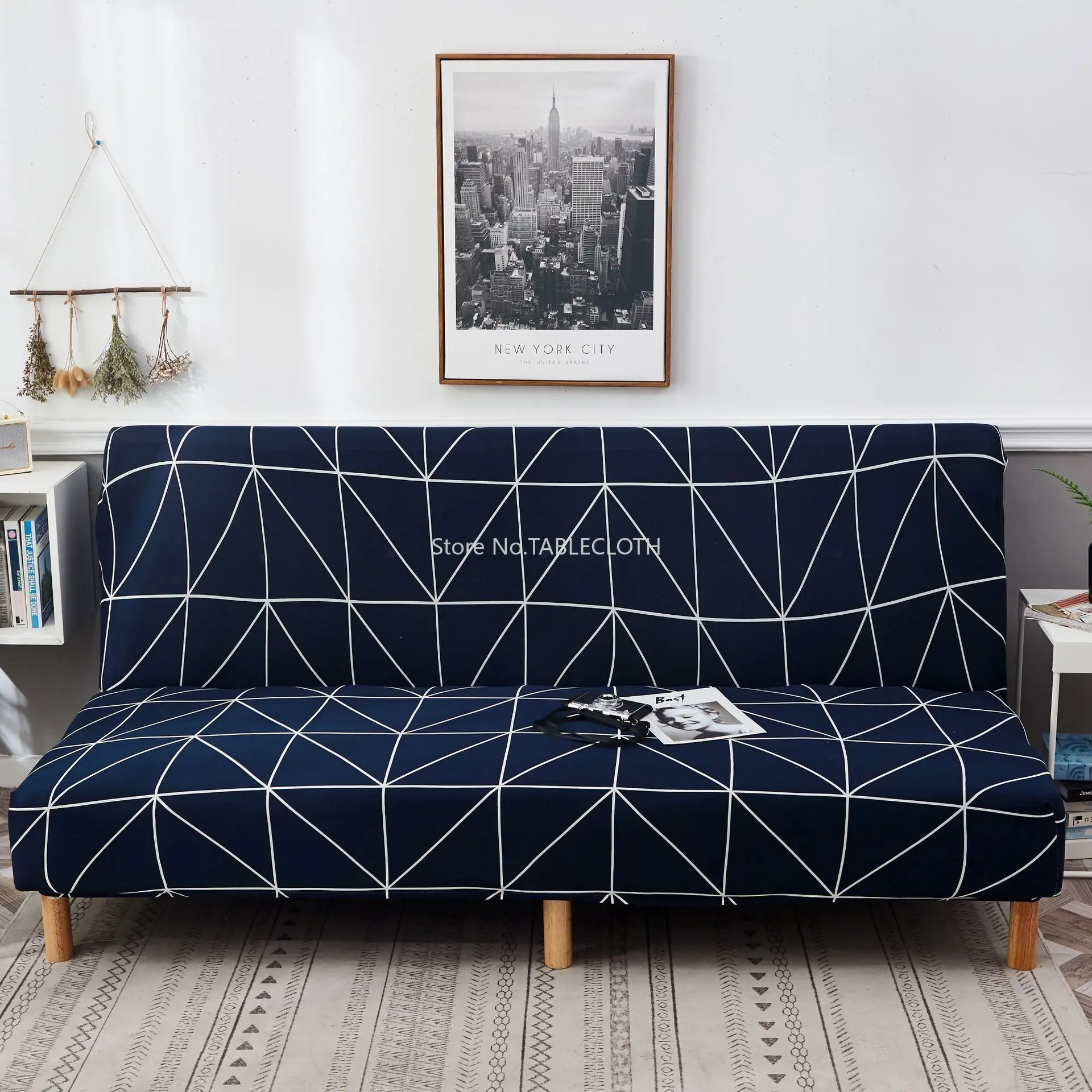 

Universal stretch sofa cover without armrests, all-inclusive foldable sofa bed cover, cover sheet type universal sofa towel
