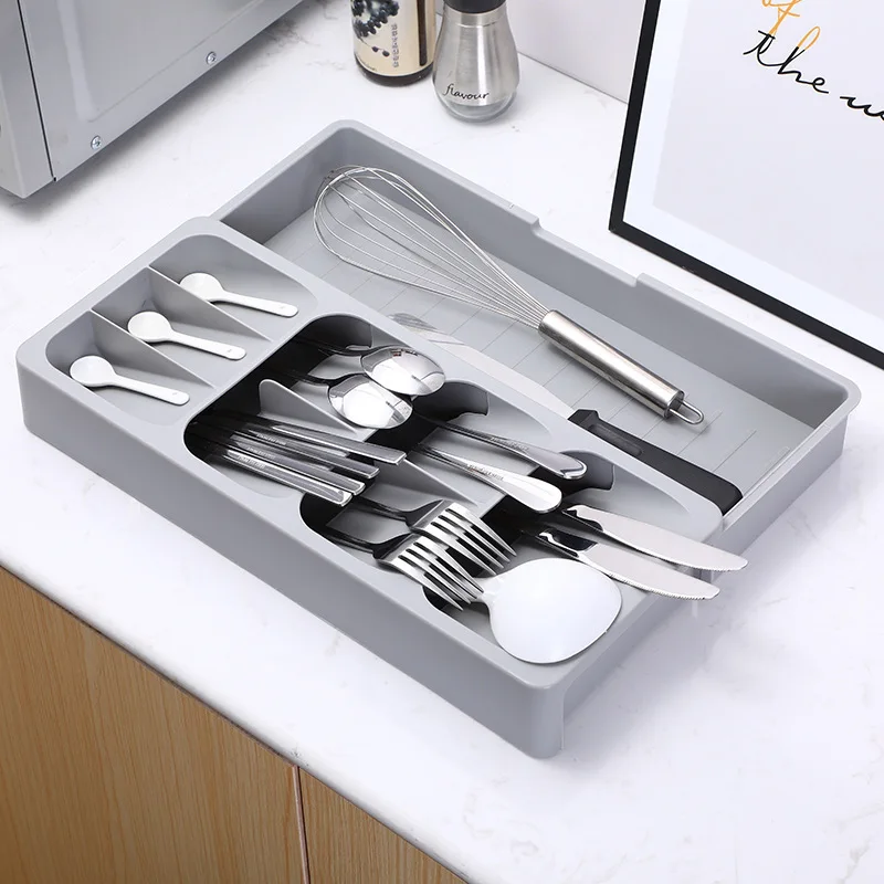 

Creative Kitchen Cutlery Tray for Drawer Adjustable Kitchenware Storage Tray Cutlery Divider Organizer Cutlery Drawer Organizer