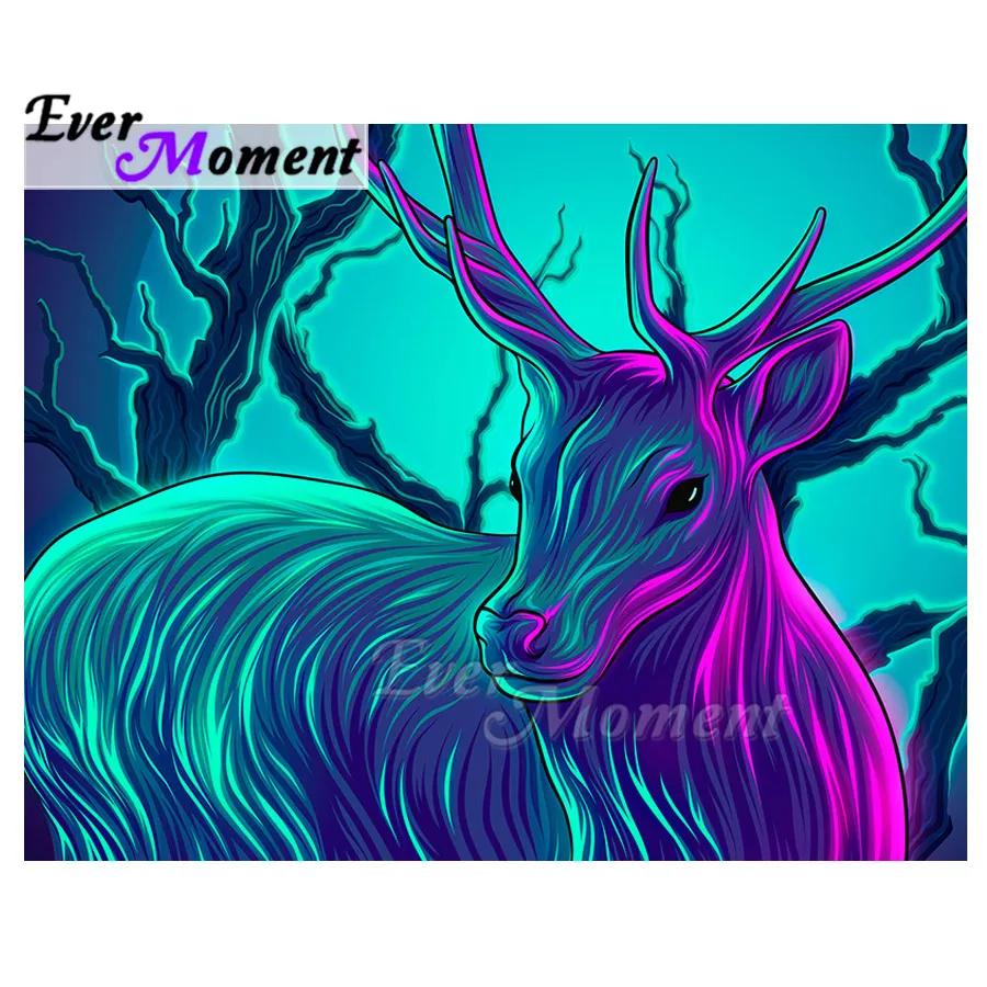 Алмазная живопись с коровьим рогом Ever Moment 5D сделай сам Настенный декор полная