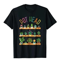 plant lover and gardener t shirt pot head succulent brand new man top t shirts holiday tees cotton customized