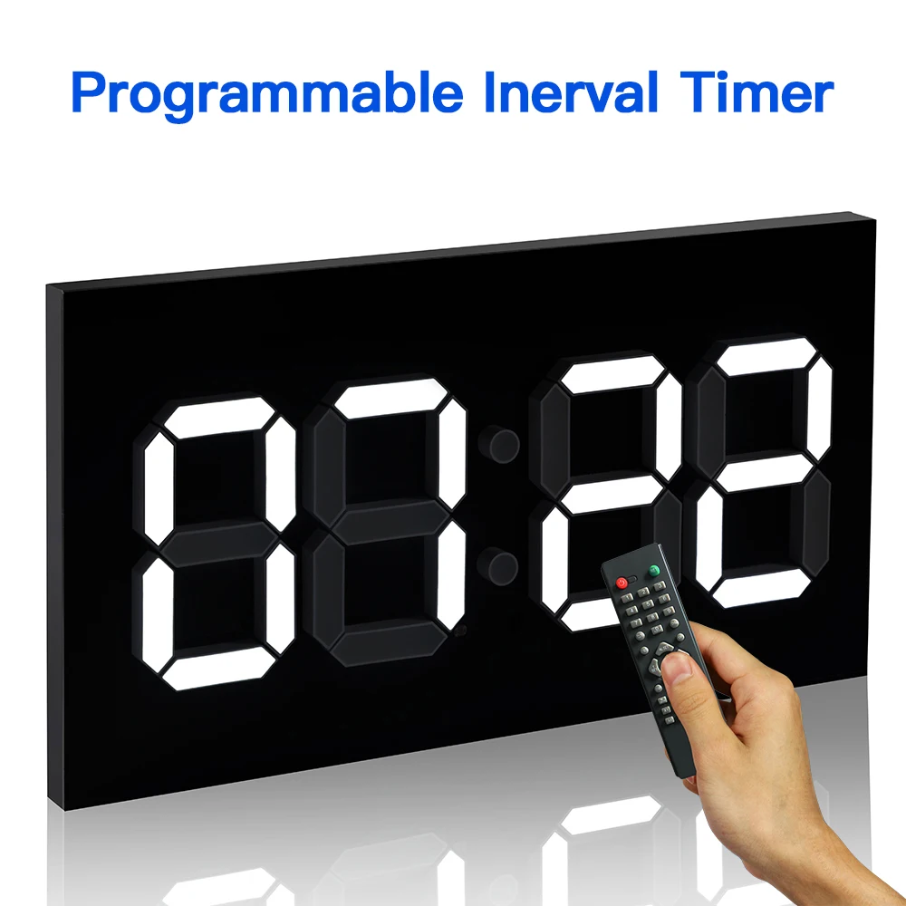 โปรแกรมรีโมทคอนโทรล LED Crossfit จับเวลา Interval Timer โรงรถจับเวลาการฝึกอบรมกีฬานาฬิกา Crossfit Gym จับเวลานาฬิกา