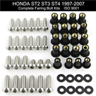 Для Ducati ST2 ST3 ST4 1997 1998 1999 2001 2002-2007 полный комплект обтекателей болтов Обтекатели клипсы скоростная гайка из нержавеющей стали