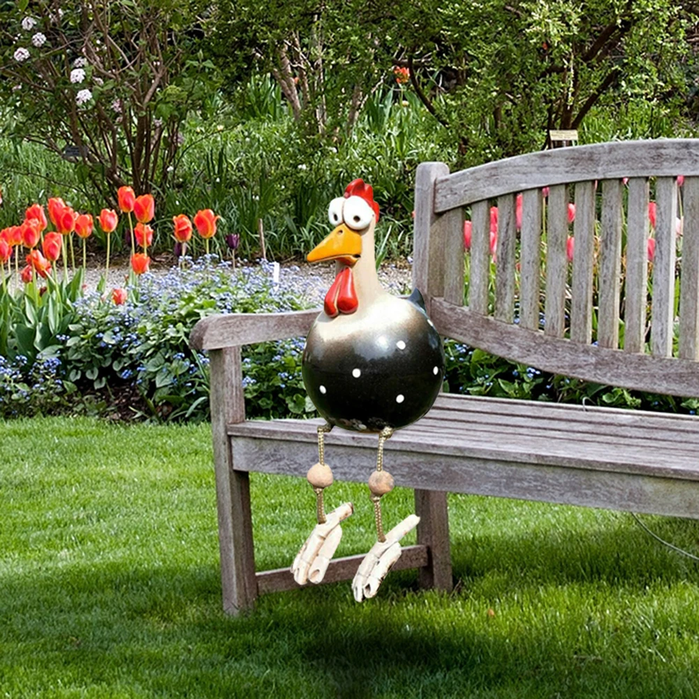 Двор Арт Декор курица садовый вилка украшение петушок кур несушек птица Статуи