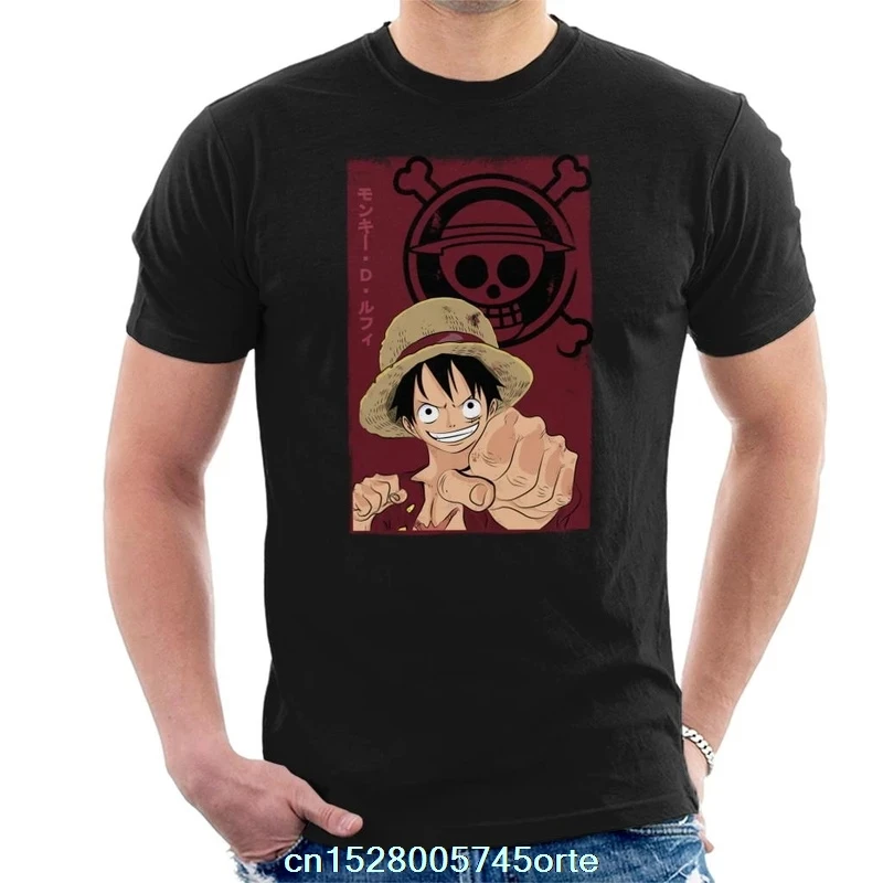 Мужская футболка с принтом camiseta Luffy Punch 100% хлопок женская | одежда