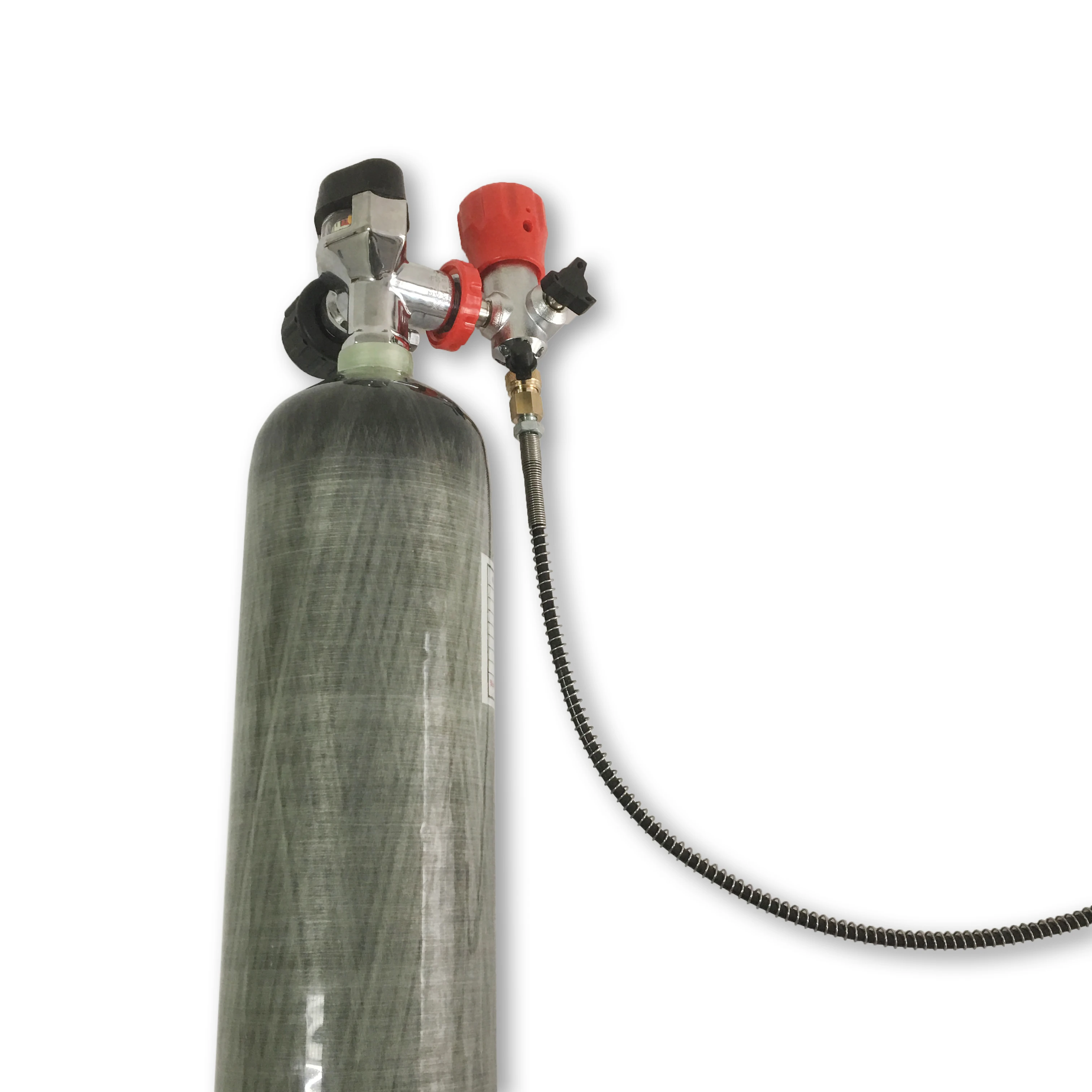 AC103201 3L Carbon Fiber Tank Mini Scuba High Pressure Cylinder Pcp Paintball Airsoft Tank With Guage Valve & Fill Station