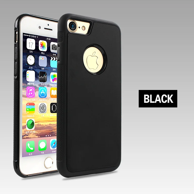Black Антигравитационные чехлы для iPhone 11 X XS MAX XR 8 7 Plus, силиконовый чехол для телефона iPhone 6 6s Plus 5S SE, антигравитационный чехол - Цвет: Black