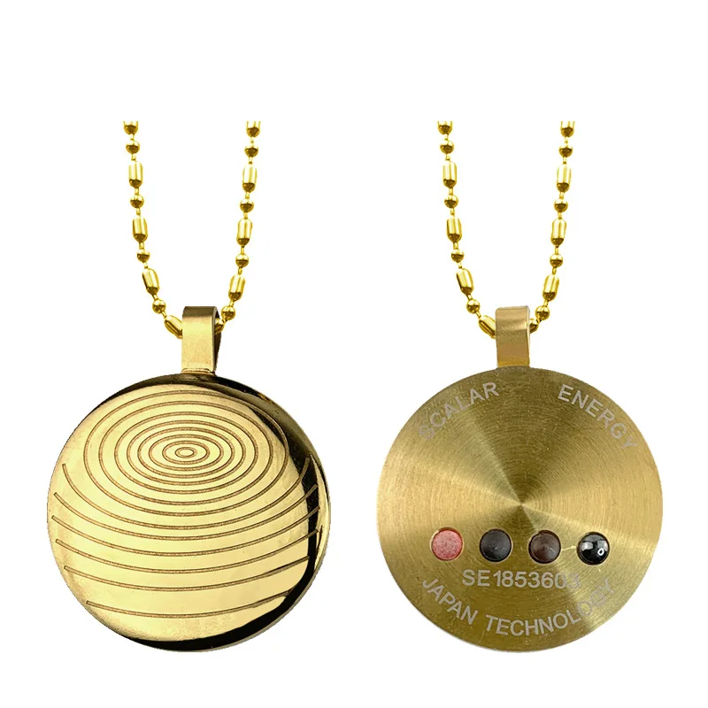 

Quantum Pendant Negative Ion Energy Stainless Steel Gold Thread Trace Element Necklace Anti Fatigue Slimming Health Care