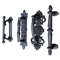 european style retro door handles garden courtyard cast iron craft door handle home decoration black handle room accessories