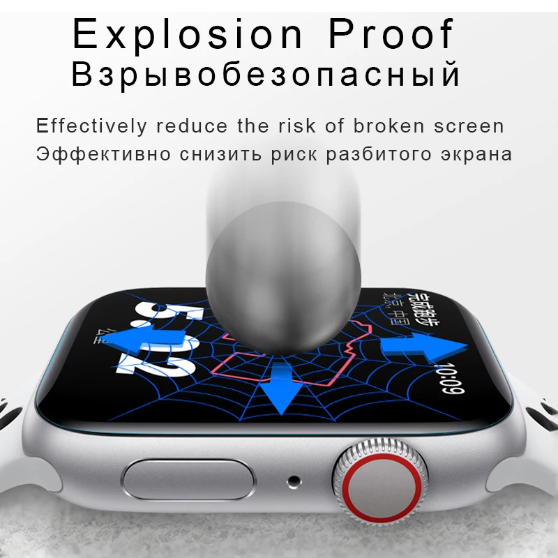 Гидрогелевая пленка на весь экран для Apple Watch серии SE 6 5 4 2 защитные пленки 38 мм 42 40