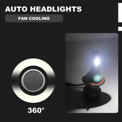 2 шт. H13 9008 6000K белый CREE светодиодный головной светильник лампы совмещенный