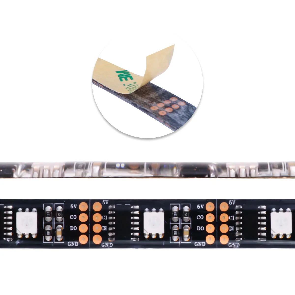 WS2801 RGB Светодиодная лента 32 пикселя/светодиода/м быстрая передача данных и часы