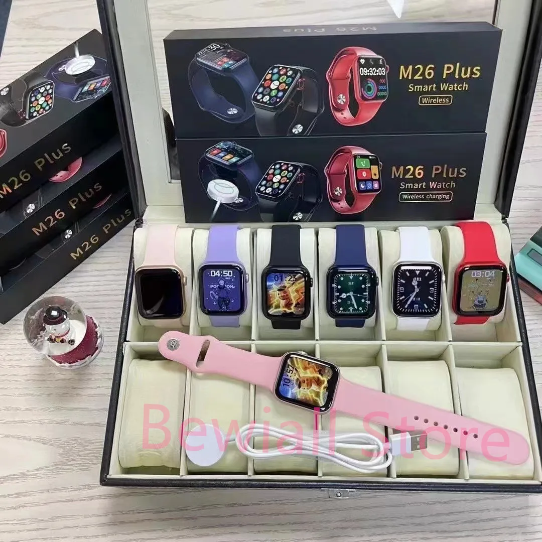 

Bewial M26plus Smartwatch Women Man Bluetooth Call Wireless Charge M16 Pro Upgrade Fitness PK HW22 Watch6 DT100 For Android IOS