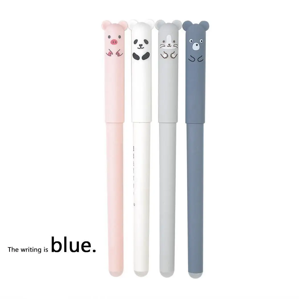 Красивый рисунок панды стираемая нейтральная ручка синяя черная мультяшная 14 5 0