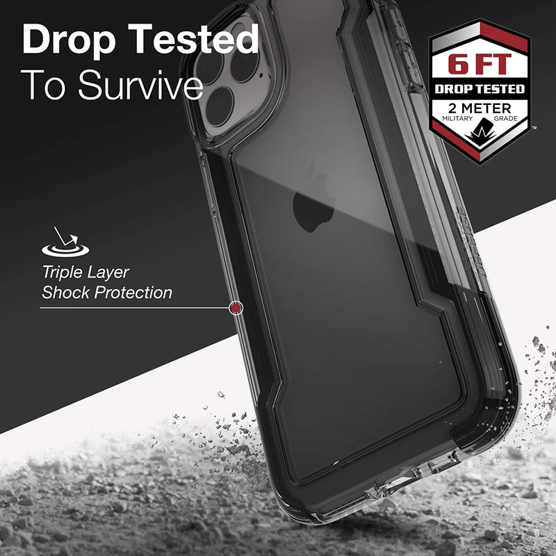 X-Doria Defense Прозрачный чехол для телефона iPhone 11 Pro Max военный класс падение проверенный чехол для iPhone 11 Pro защитный ковер