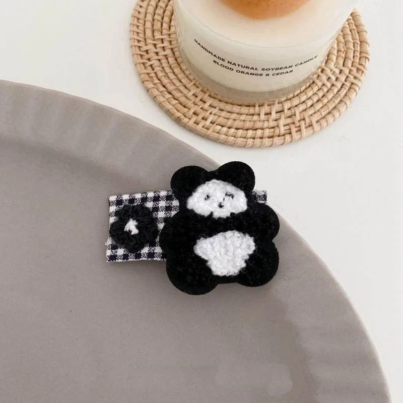 Cute Cartoon Plush Hairpin Children Soft Wool Hair Rope Ornament Girls Lovely Panda Dog Horsetail Rings Headdress | Аксессуары для